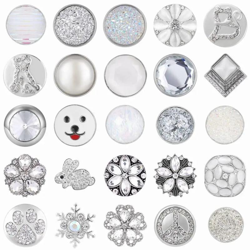 10pcs Zircon Snaps Mix Pack 18mm GingerSnaps Charms Snap Jewelry