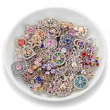 10pcs Zircon Snaps Mix Pack 18mm GingerSnaps Charms Snap Jewelry