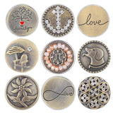 10pcs Zircon Snaps Mix Pack 18mm GingerSnaps Charms Snap Jewelry