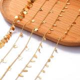 18K Copper Leaf Charms Chain DIY Jewelry Making