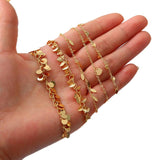 18K Copper Leaf Charms Chain DIY Jewelry Making