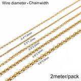2-5m Stainless Steel Link Chain Bulk Necklace Chains DIY Jewelry Making
