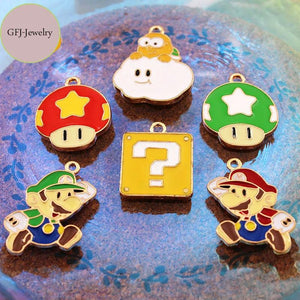 10pcs Cartoon Game Role Enamel Charms Pendant DIY Jewelry Accessories