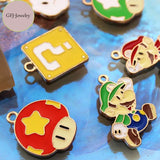 10pcs Cartoon Game Role Enamel Charms Pendant DIY Jewelry Accessories