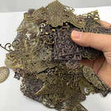 20pcs Bronze Filigree Embellishments Findings Jewelry Accessories Cosplay