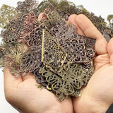 20pcs Bronze Filigree Embellishments Findings Jewelry Accessories Cosplay