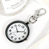 Nurse Pocket Watch Quartz Movement Lovely Pattern Large Dial Keychain
