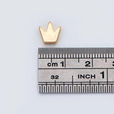 20pcs 8mm Crown Beads, 18K Brass Charms, DIY Jewelry Findings (GB-236-1)