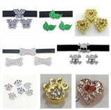 10PC 10MM Skull Dog Bone Crown Slide Charms For DIY Leather Bracelet