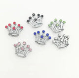 10PC 10MM Skull Dog Bone Crown Slide Charms For DIY Leather Bracelet