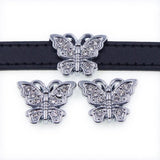 10PC 10MM Skull Dog Bone Crown Slide Charms For DIY Leather Bracelet