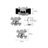 10PC 10MM Skull Dog Bone Crown Slide Charms For DIY Leather Bracelet