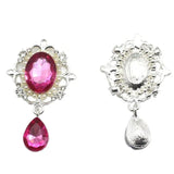 10pcs Alloy OvalWater Drop Pendant for DIY Invitation Card Decoration
