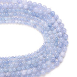 Natural Stone Aquamarine Chalcedony Agates Beads Quartz Spacer Bead 4-12mm