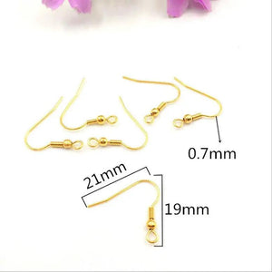 50pcs 316L Stainless Steel Earring Wire Hooks DIY Jewelry Findings Z838