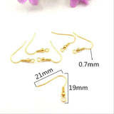 50pcs 316L Stainless Steel Earring Wire Hooks DIY Jewelry Findings Z838