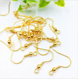 50pcs 316L Stainless Steel Earring Wire Hooks DIY Jewelry Findings Z838