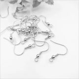 50pcs 316L Stainless Steel Earring Wire Hooks DIY Jewelry Findings Z838