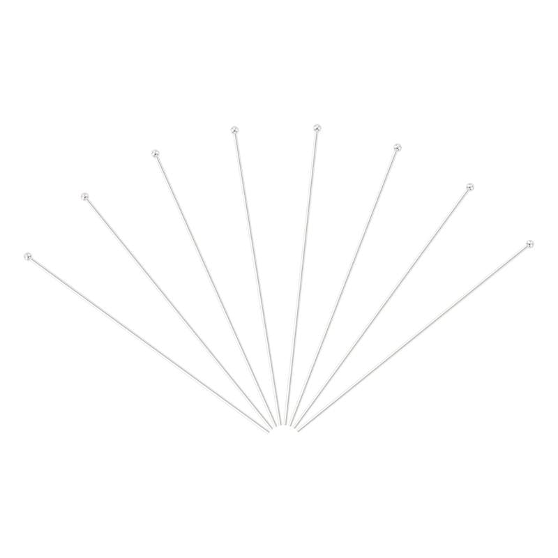 130pcs Silver Plated Brass Ball Head Pins for DIY Jewelry Making