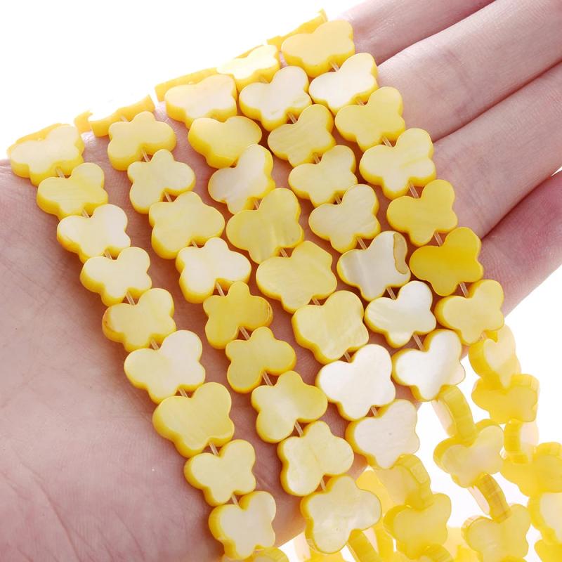 50pcs 8x11mm Colorful Natural Shell Spacer Beads Butterfly Charms