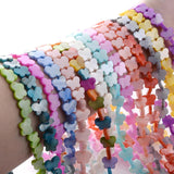 50pcs 8x11mm Colorful Natural Shell Spacer Beads Butterfly Charms
