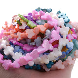 50pcs 8x11mm Colorful Natural Shell Spacer Beads Butterfly Charms