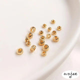 14k Cross-Cut Flower Beads DIY Bracelet Jewelry Spacer Wheel Loose Beads