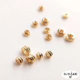 14k Cross-Cut Flower Beads DIY Bracelet Jewelry Spacer Wheel Loose Beads