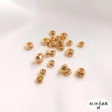 14k Cross-Cut Flower Beads DIY Bracelet Jewelry Spacer Wheel Loose Beads
