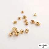 14k Cross-Cut Flower Beads DIY Bracelet Jewelry Spacer Wheel Loose Beads