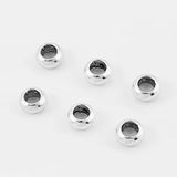 50pcs Round Slider Beads Spacer 4mm Leather Cord DIY Bracelet Necklace Jewelry