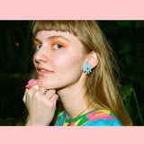 Retro Spring Series Resin Earrings DIY Jewelry Accessories