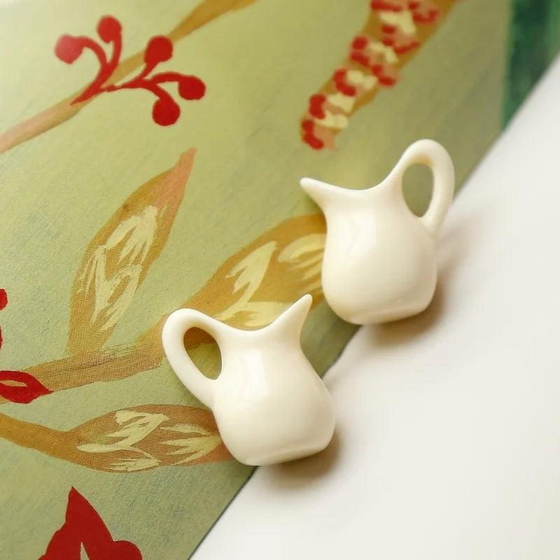 Morandi Wind Small Kettle Resin Earrings Pendant DIY Accessories