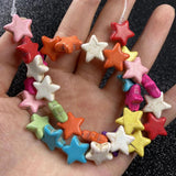 Turquoise Five-pointed Star Stone Beads for DIY Jewelry Making