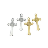 2PCS 28x52mm Cross Charms Antique Stainless Steel Pendant DIY Jewelry Making