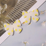 10 PCS Acrylic Bowknot Pendant Charms For DIY Earrings Necklace Making