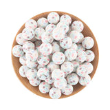 10Pcs 15MM Leopard Round Silicone Beads Jewelry Necklace Making