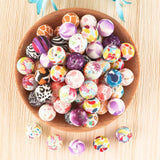 10Pcs Leopard Colorful Round Silicone Beads Baby Chewing DIY Jewelry Necklace