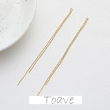 Gold Double Round Bead Tassel Chain DIY Earrings Material Accessories