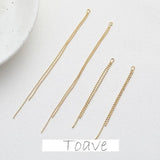 Gold Double Round Bead Tassel Chain DIY Earrings Material Accessories