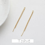 Gold Double Round Bead Tassel Chain DIY Earrings Material Accessories