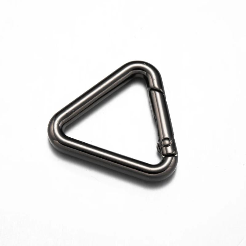 5Pcs Spring Coil Triangle Clip Adjustment Buckle Keychain Snap Hook