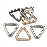 5Pcs Spring Coil Triangle Clip Adjustment Buckle Keychain Snap Hook