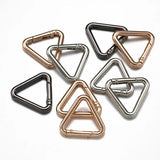 5Pcs Spring Coil Triangle Clip Adjustment Buckle Keychain Snap Hook