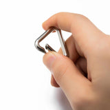 5Pcs Spring Coil Triangle Clip Adjustment Buckle Keychain Snap Hook