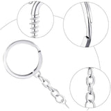 250Pcs Keychain Rings Jump Rings Screw Eye Pins for DIY Keychain Crafts