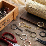 250Pcs Keychain Rings Jump Rings Screw Eye Pins for DIY Keychain Crafts