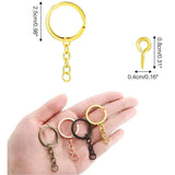 250Pcs Keychain Rings Jump Rings Screw Eye Pins for DIY Keychain Crafts