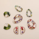 Japanese Botanical Garden Dry Flower Adhesive Patch Earrings DIY