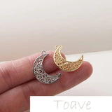 Gold Hollow Moon Pendant DIY Necklace Bracelet Earring Material